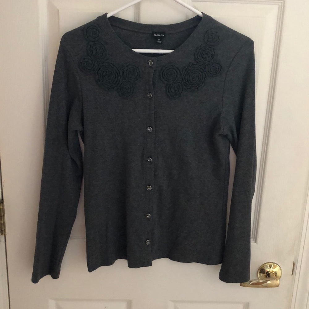 Rafaella Button Down Sweater Sz S